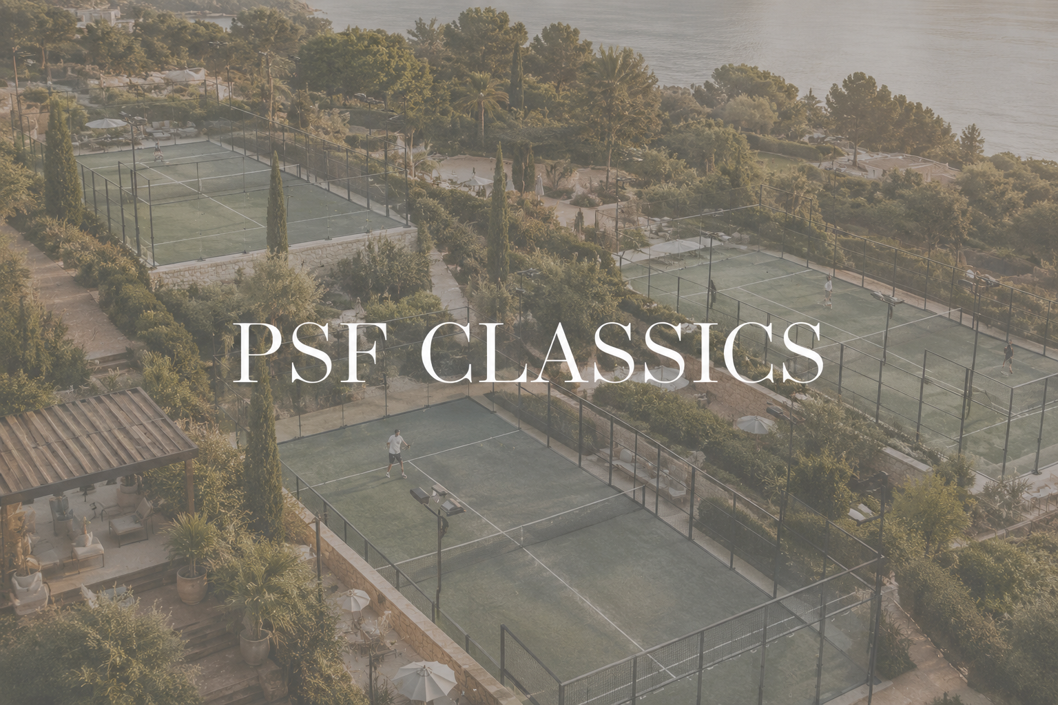 Montage image of PSF Collective padel clothing. The PSF Collection hero