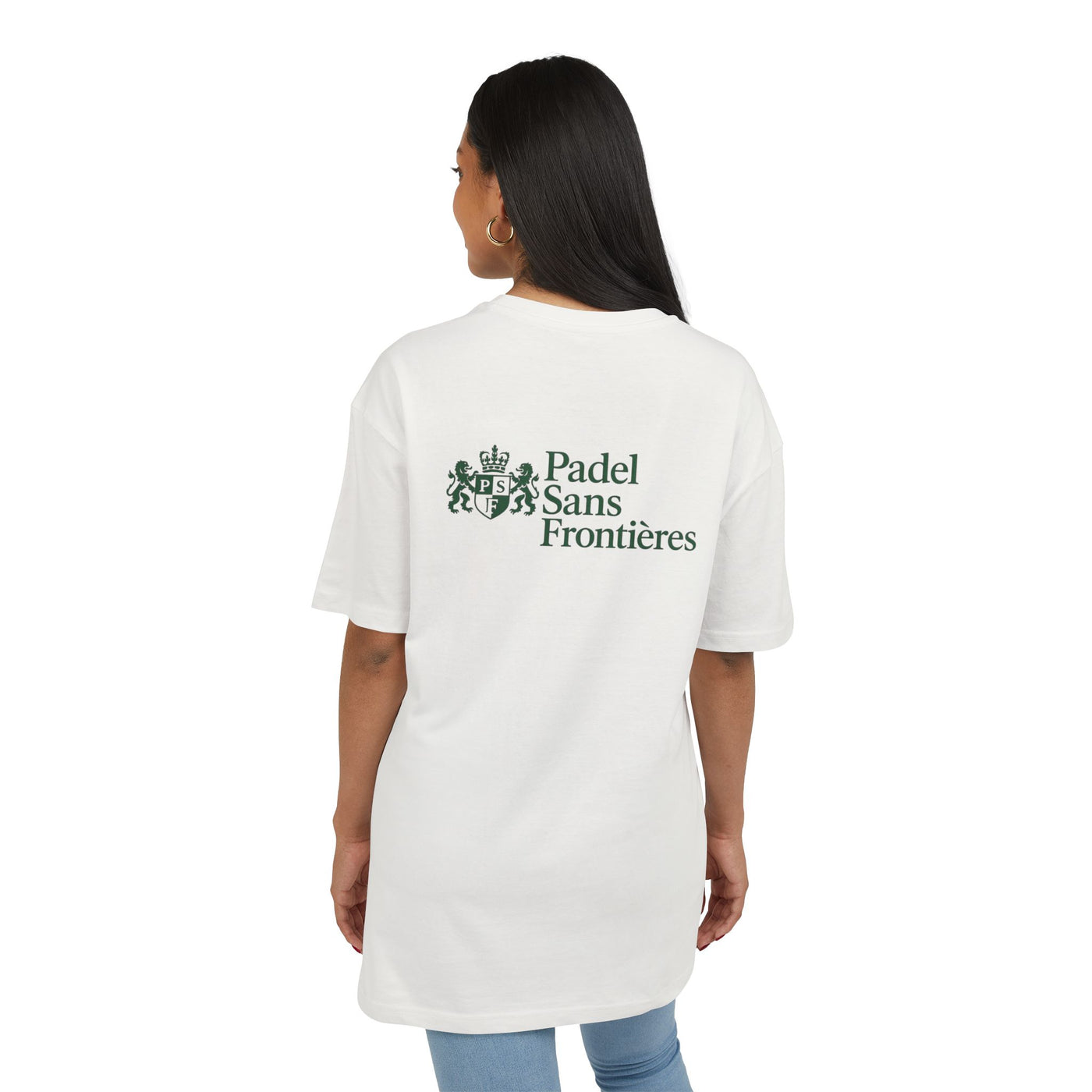 Oversized Back Print Crest Tee