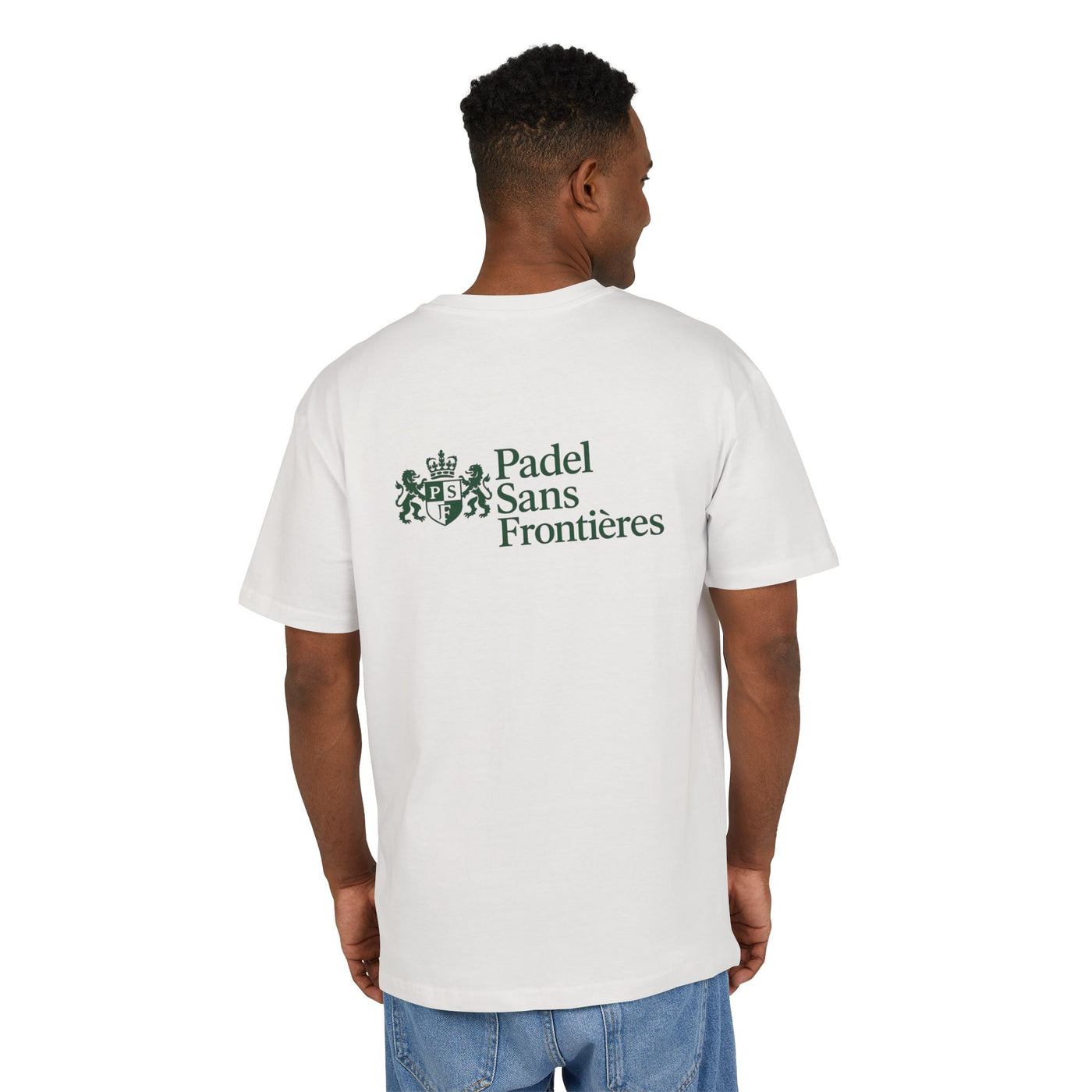 Oversized Back Print Crest Tee
