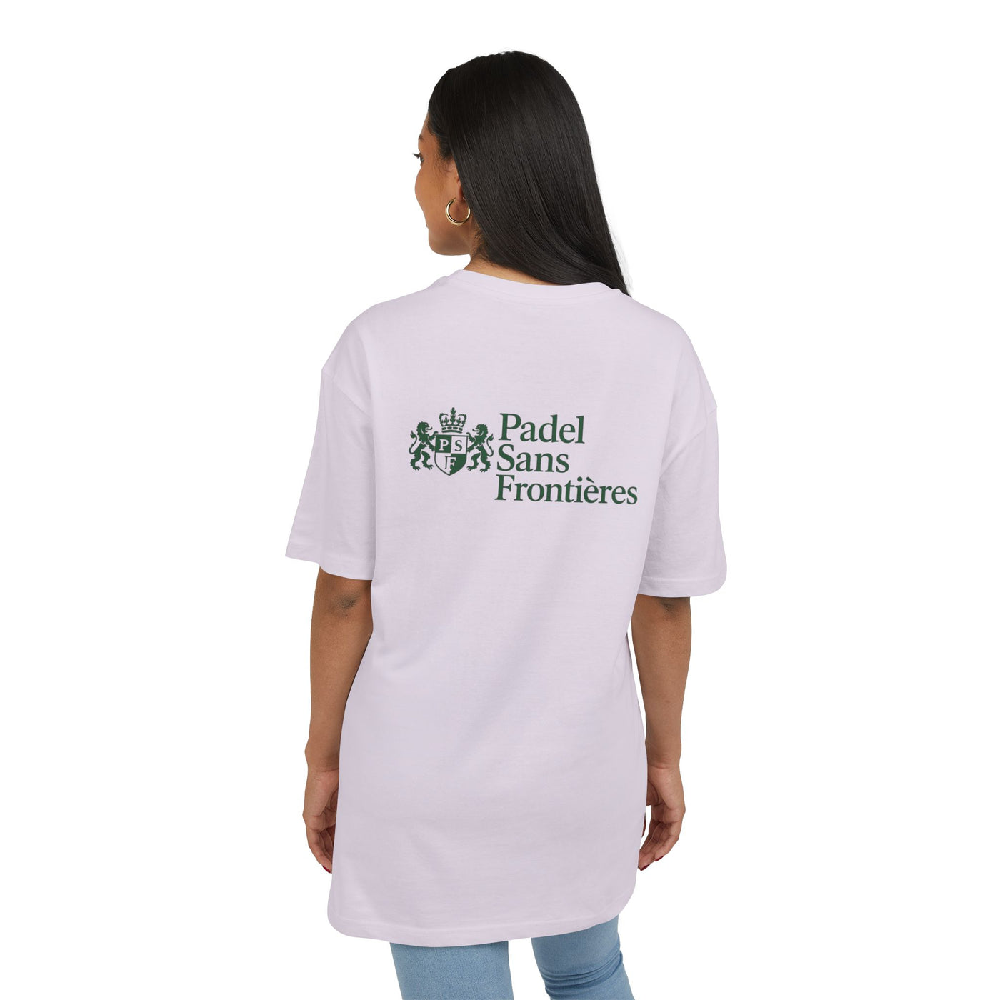 Oversized Back Print Crest Tee