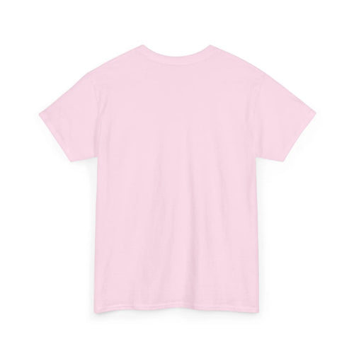 PSF Collective The Choose Padel Tee For Cancer Research by Printify is shown flat, back side up, on a white background. This light pink short-sleeve shirt is plain with no visible designs, logos, or patterns. Designed for the Unwind