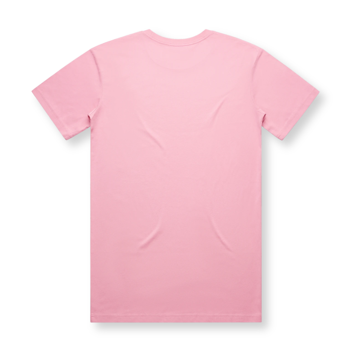 PSF Collective A plain, short-sleeved CHOOSE PADEL Unisex Charity Tee in pink is laid flat, showing the back side. Reminiscent of retro sportswear and designed in a classic padel t-shirt style, it features a simple crew neckline and is unadorned by any visible designs, logos, or patterns. The shirt’s color stands out against the clean white background. Designed for the Unwind